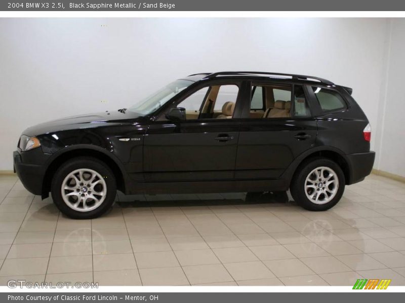 Black Sapphire Metallic / Sand Beige 2004 BMW X3 2.5i