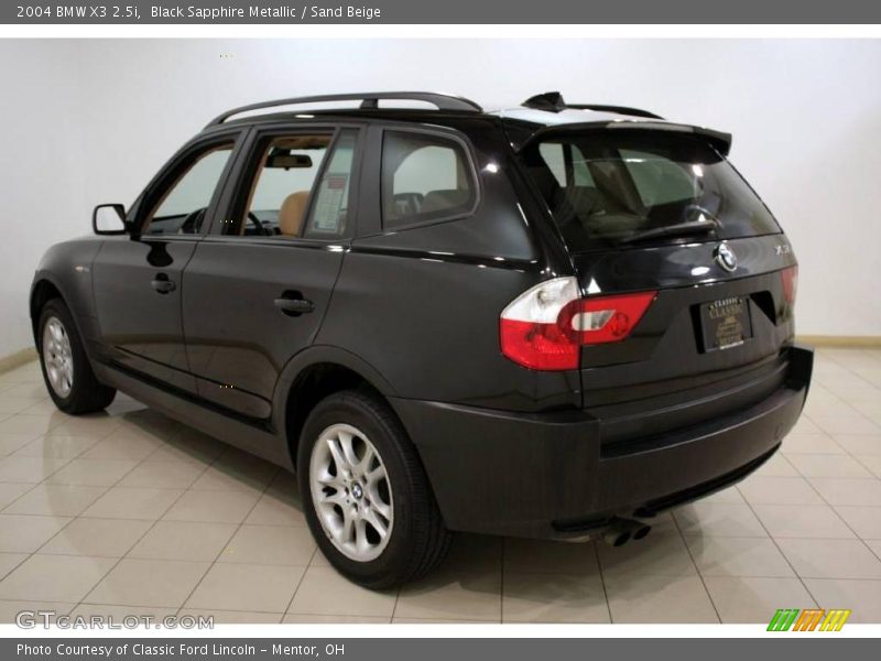 Black Sapphire Metallic / Sand Beige 2004 BMW X3 2.5i