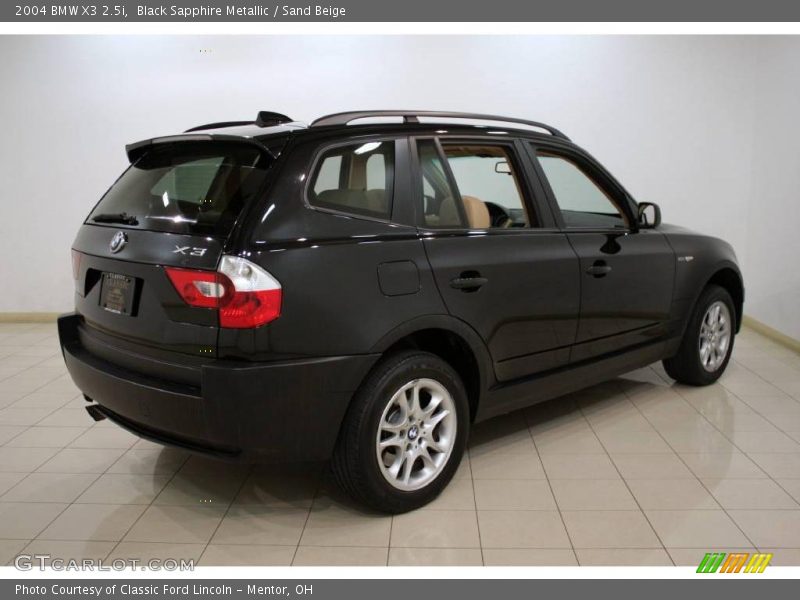 Black Sapphire Metallic / Sand Beige 2004 BMW X3 2.5i