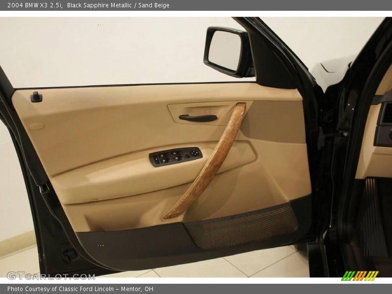Black Sapphire Metallic / Sand Beige 2004 BMW X3 2.5i