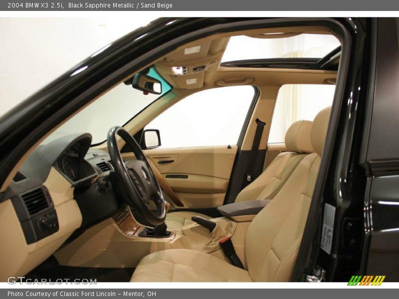 Black Sapphire Metallic / Sand Beige 2004 BMW X3 2.5i