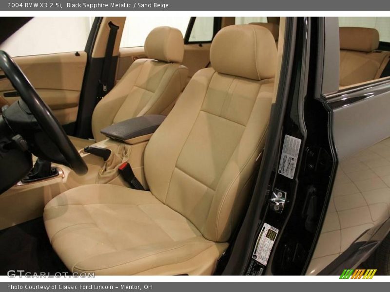 Black Sapphire Metallic / Sand Beige 2004 BMW X3 2.5i