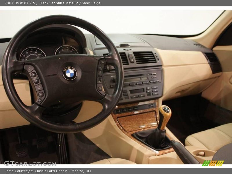 Black Sapphire Metallic / Sand Beige 2004 BMW X3 2.5i