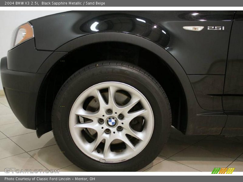 Black Sapphire Metallic / Sand Beige 2004 BMW X3 2.5i