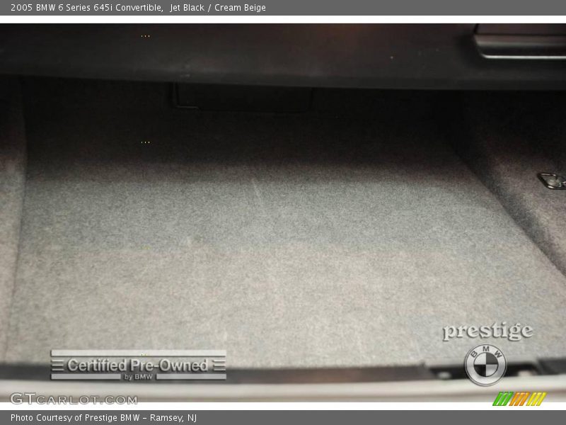 Jet Black / Cream Beige 2005 BMW 6 Series 645i Convertible
