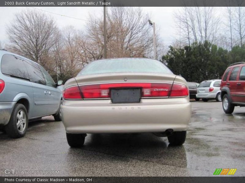 Light Sandrift Metallic / Taupe 2003 Buick Century Custom