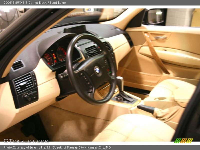 Jet Black / Sand Beige 2006 BMW X3 3.0i