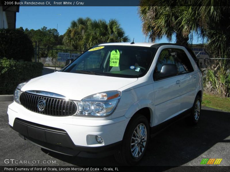 Frost White / Gray 2006 Buick Rendezvous CX