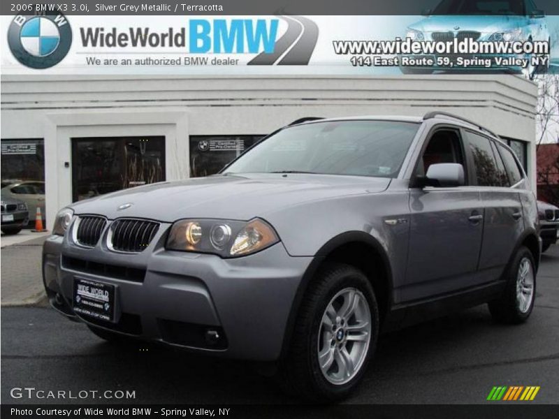 Silver Grey Metallic / Terracotta 2006 BMW X3 3.0i