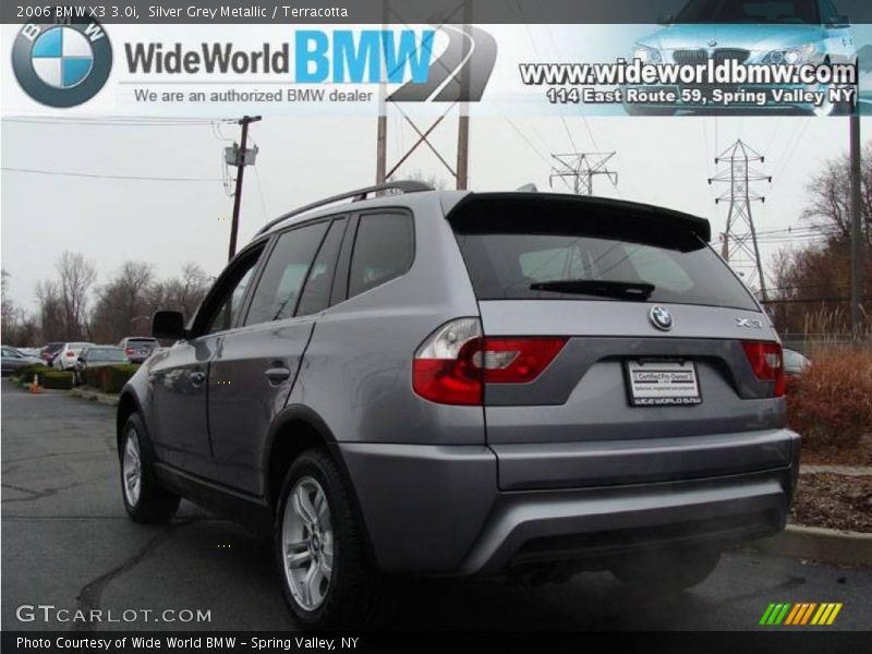 Silver Grey Metallic / Terracotta 2006 BMW X3 3.0i