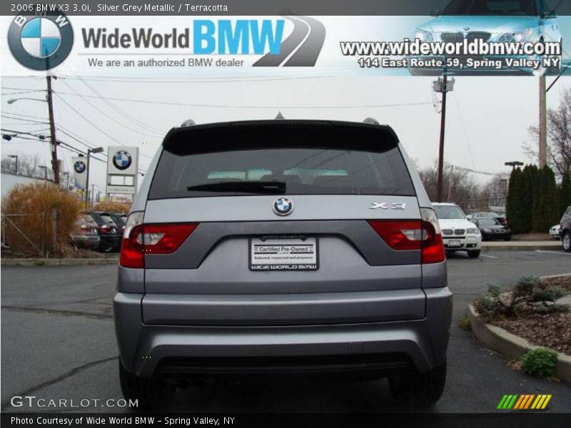Silver Grey Metallic / Terracotta 2006 BMW X3 3.0i