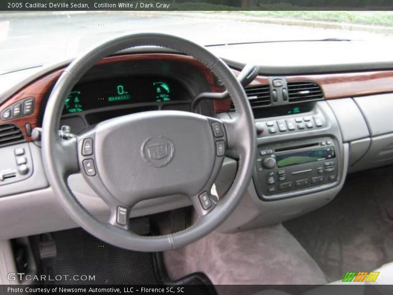 Cotillion White / Dark Gray 2005 Cadillac DeVille Sedan