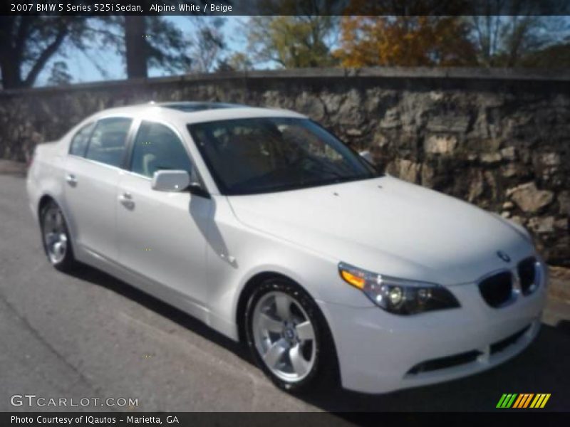 Alpine White / Beige 2007 BMW 5 Series 525i Sedan