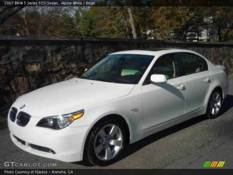 Alpine White / Beige 2007 BMW 5 Series 525i Sedan