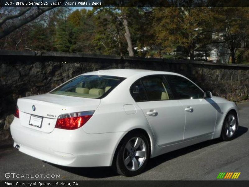 Alpine White / Beige 2007 BMW 5 Series 525i Sedan