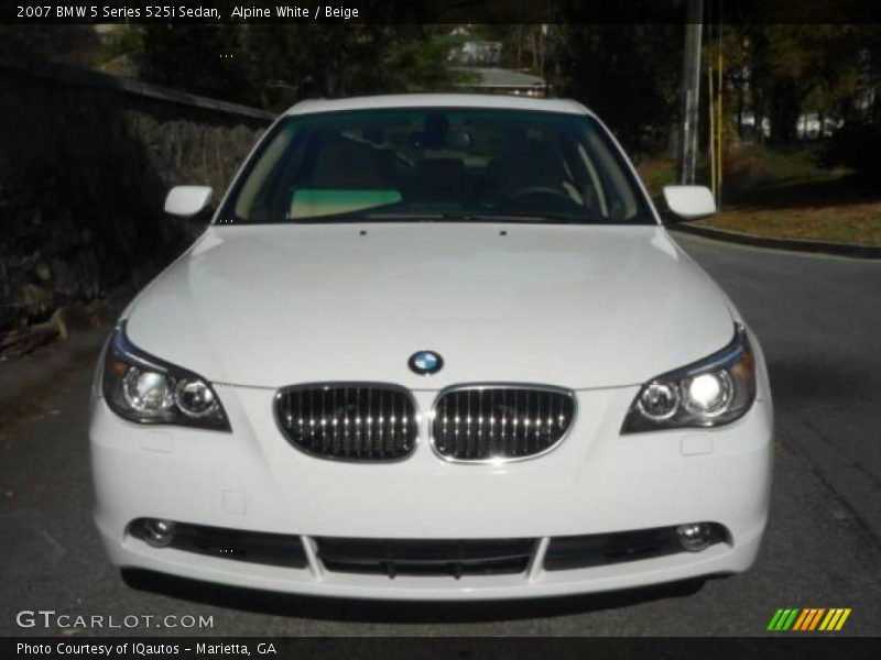 Alpine White / Beige 2007 BMW 5 Series 525i Sedan