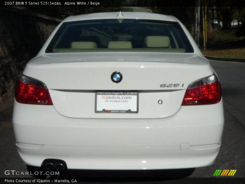 Alpine White / Beige 2007 BMW 5 Series 525i Sedan