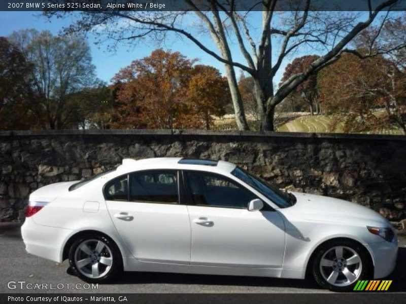 Alpine White / Beige 2007 BMW 5 Series 525i Sedan