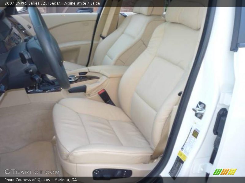 Alpine White / Beige 2007 BMW 5 Series 525i Sedan