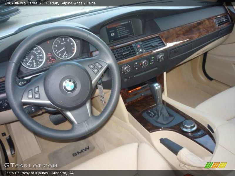 Alpine White / Beige 2007 BMW 5 Series 525i Sedan