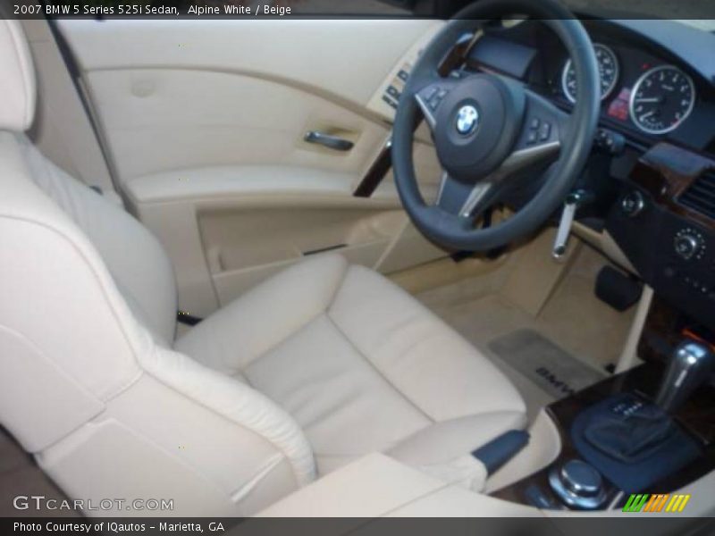 Alpine White / Beige 2007 BMW 5 Series 525i Sedan