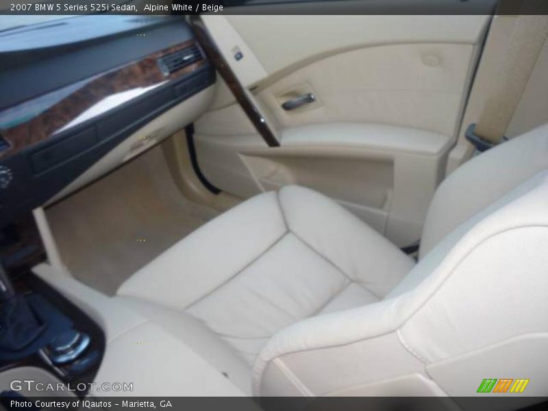 Alpine White / Beige 2007 BMW 5 Series 525i Sedan
