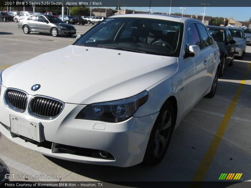 Alpine White / Black 2007 BMW 5 Series 525i Sedan
