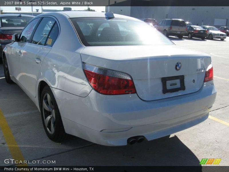 Alpine White / Black 2007 BMW 5 Series 525i Sedan