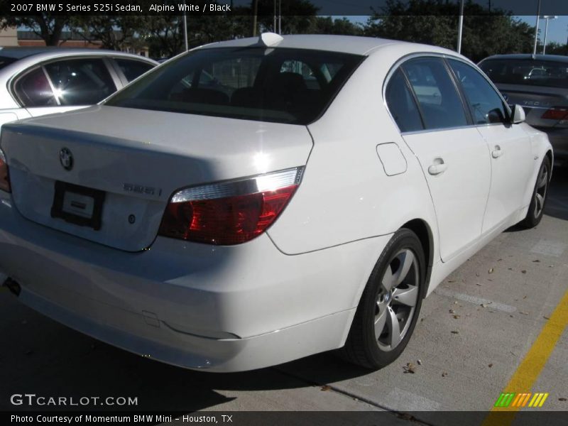 Alpine White / Black 2007 BMW 5 Series 525i Sedan