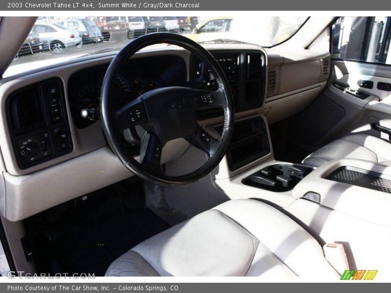 Summit White / Gray/Dark Charcoal 2003 Chevrolet Tahoe LT 4x4