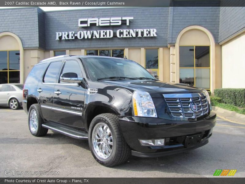 Black Raven / Cocoa/Light Cashmere 2007 Cadillac Escalade AWD