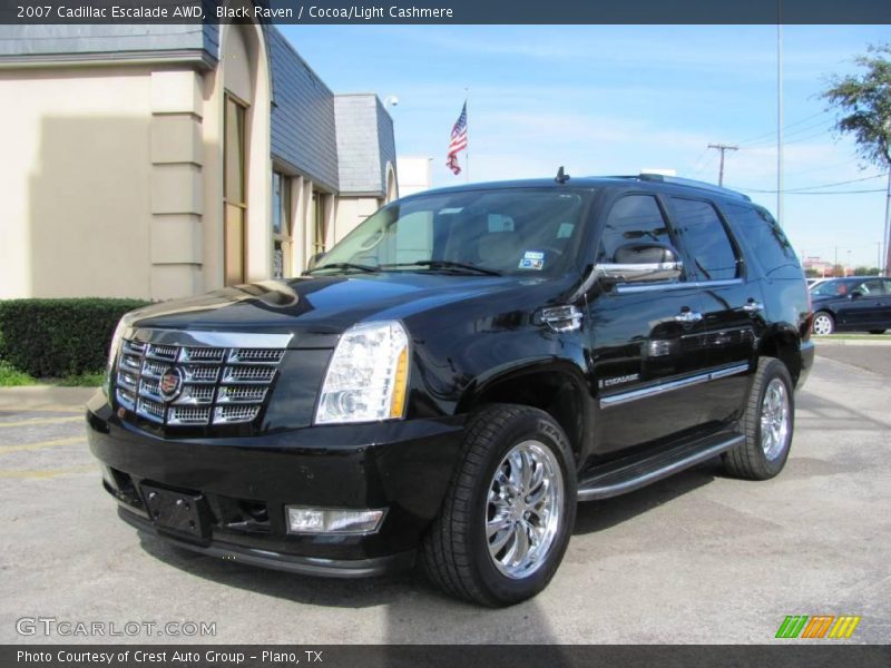 Black Raven / Cocoa/Light Cashmere 2007 Cadillac Escalade AWD