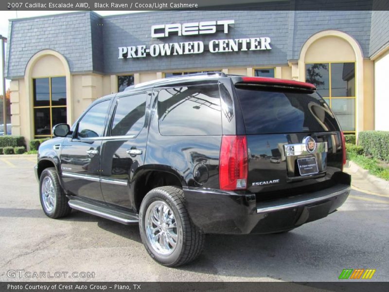 Black Raven / Cocoa/Light Cashmere 2007 Cadillac Escalade AWD