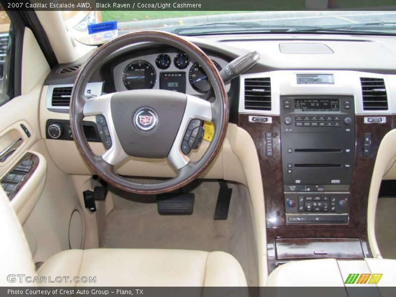 Black Raven / Cocoa/Light Cashmere 2007 Cadillac Escalade AWD