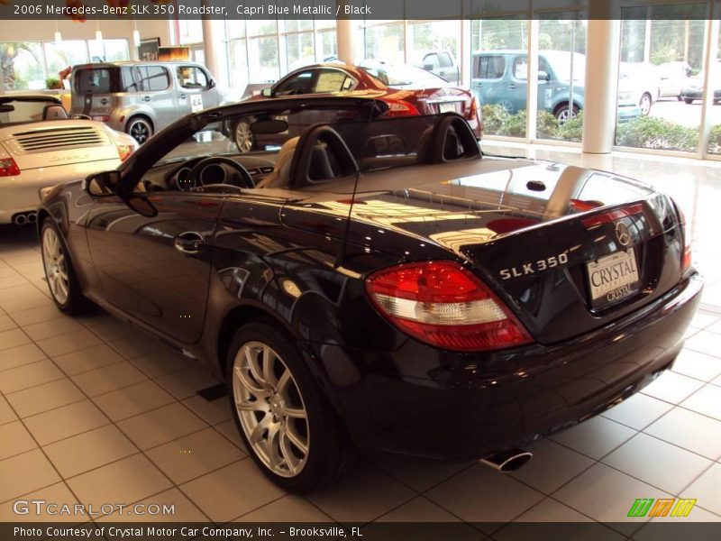 Capri Blue Metallic / Black 2006 Mercedes-Benz SLK 350 Roadster