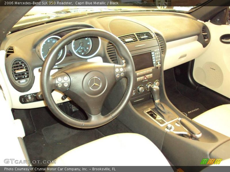 Capri Blue Metallic / Black 2006 Mercedes-Benz SLK 350 Roadster