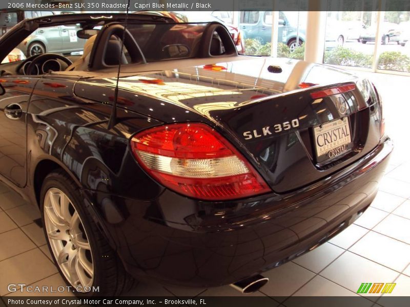 Capri Blue Metallic / Black 2006 Mercedes-Benz SLK 350 Roadster
