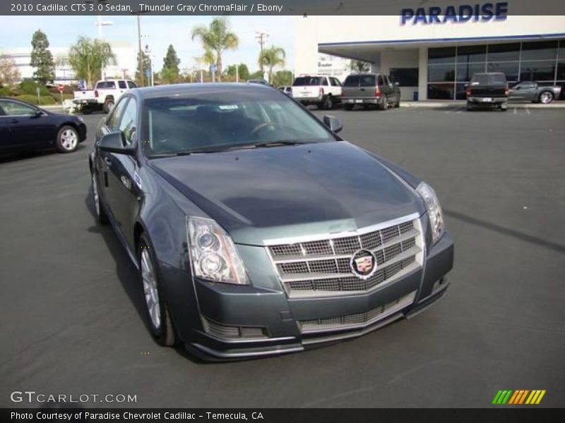 Thunder Gray ChromaFlair / Ebony 2010 Cadillac CTS 3.0 Sedan