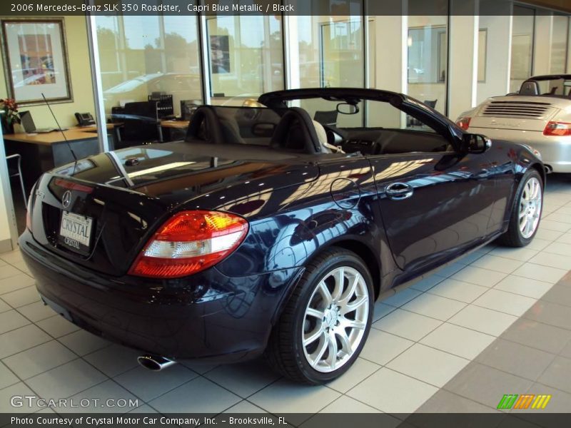 Capri Blue Metallic / Black 2006 Mercedes-Benz SLK 350 Roadster