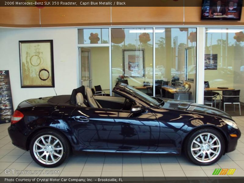 Capri Blue Metallic / Black 2006 Mercedes-Benz SLK 350 Roadster