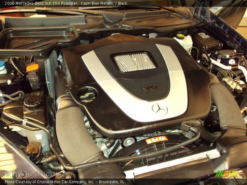 Capri Blue Metallic / Black 2006 Mercedes-Benz SLK 350 Roadster