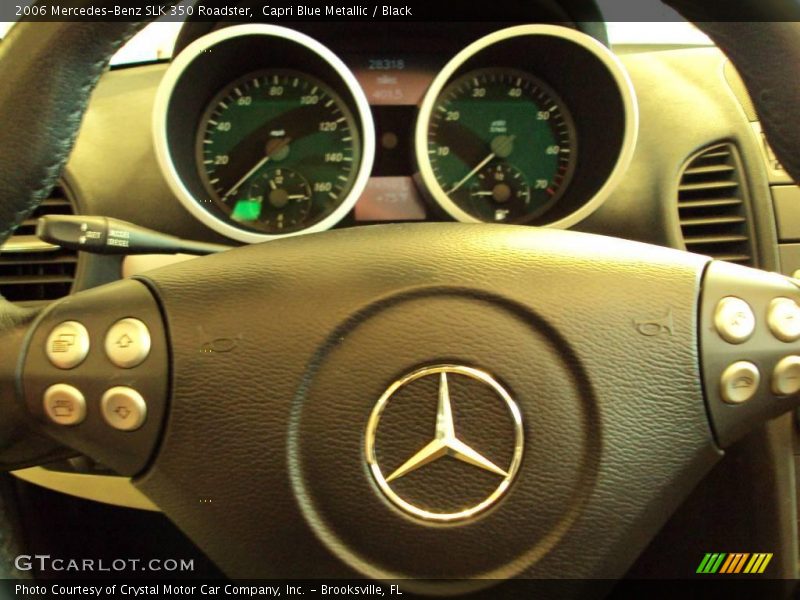 Capri Blue Metallic / Black 2006 Mercedes-Benz SLK 350 Roadster