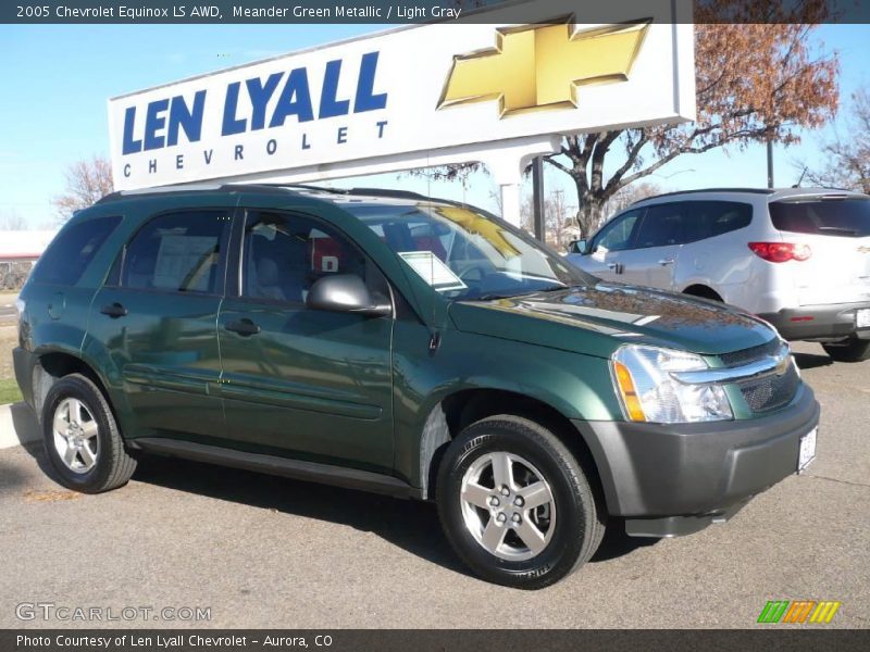 Meander Green Metallic / Light Gray 2005 Chevrolet Equinox LS AWD