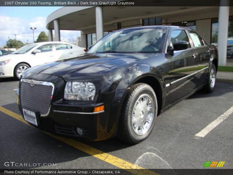 Brilliant Black / Dark Slate Gray/Light Graystone 2007 Chrysler 300 Touring