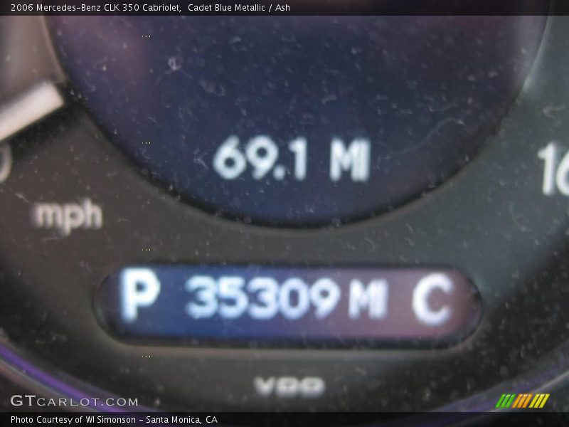 Cadet Blue Metallic / Ash 2006 Mercedes-Benz CLK 350 Cabriolet