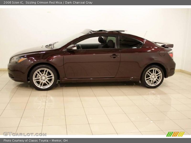 Sizzling Crimson Red Mica / Dark Charcoal Gray 2008 Scion tC