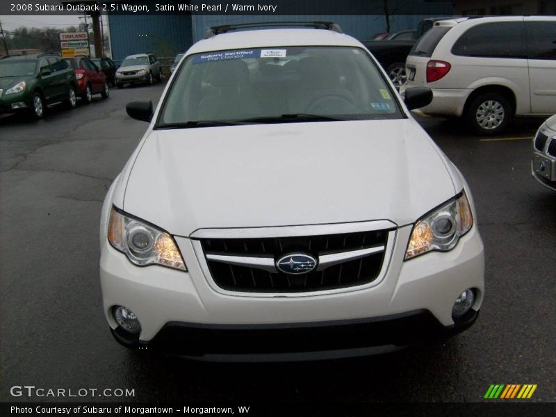 Satin White Pearl / Warm Ivory 2008 Subaru Outback 2.5i Wagon
