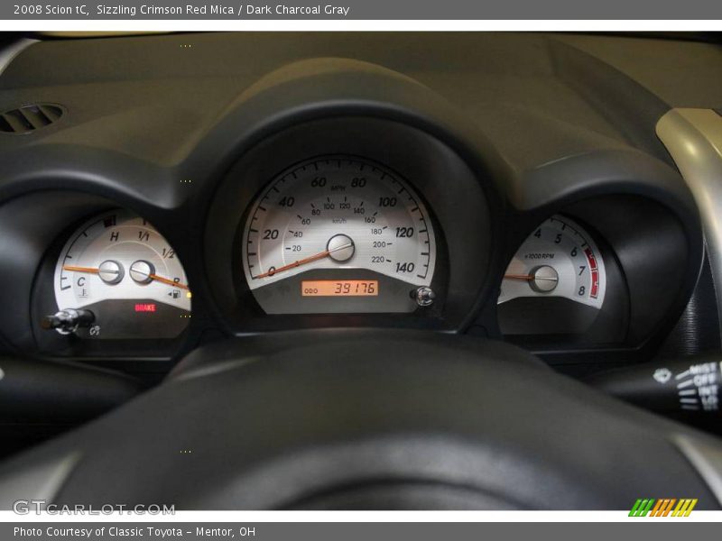 Sizzling Crimson Red Mica / Dark Charcoal Gray 2008 Scion tC
