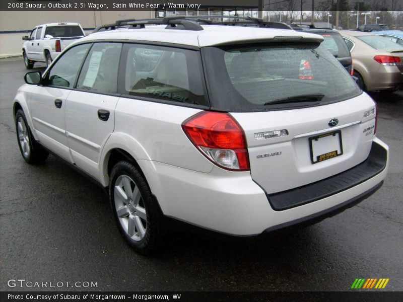 Satin White Pearl / Warm Ivory 2008 Subaru Outback 2.5i Wagon