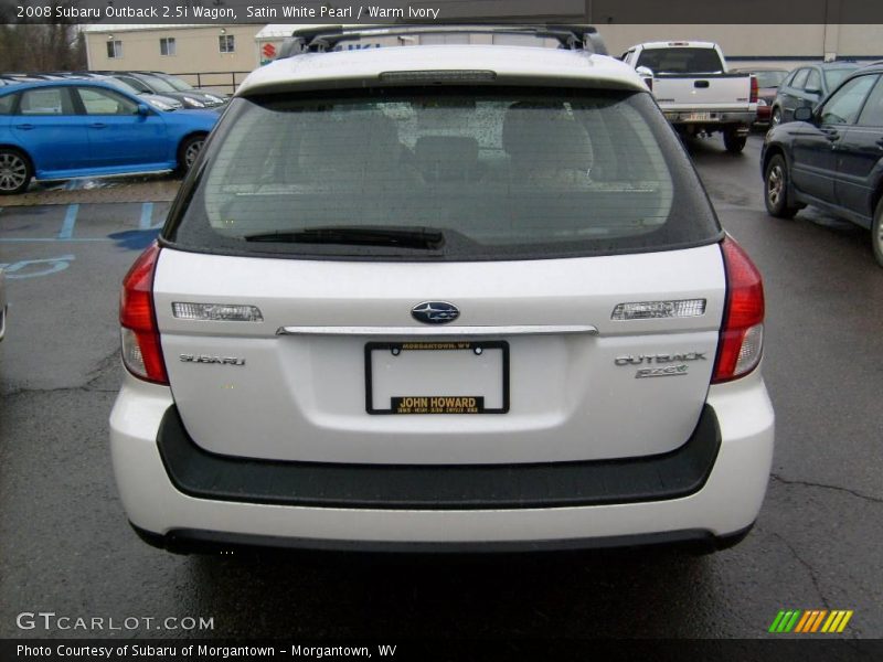 Satin White Pearl / Warm Ivory 2008 Subaru Outback 2.5i Wagon